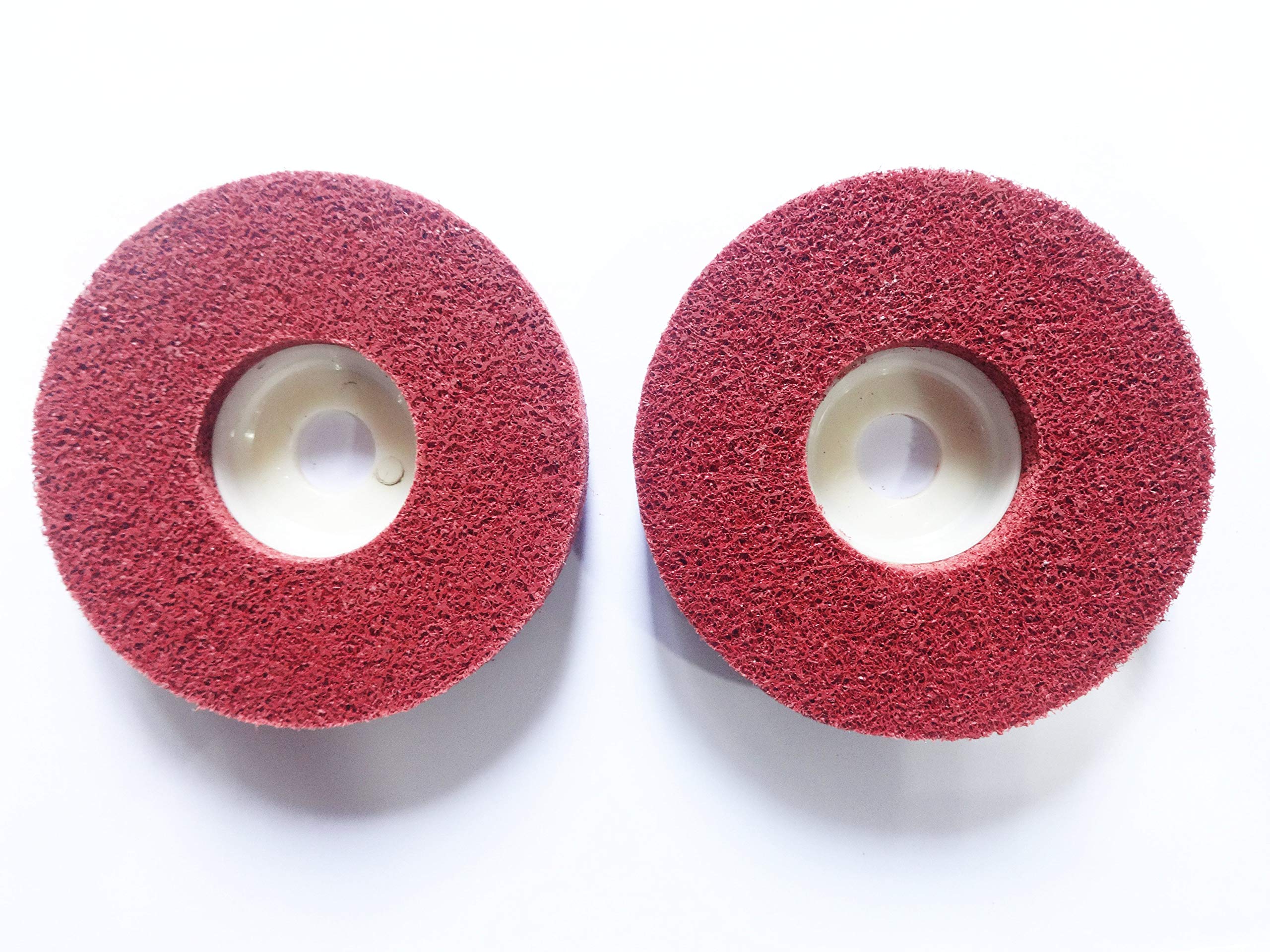 Excel Impex Buffing Wheel (Non-woven Fabric) for deburring, cleaning, matt polish and surface protection- (4 inch dia, 16 mm bore)- Set of 2 (B07R669TVC) Amazon Price History, Amazon Price Tracker