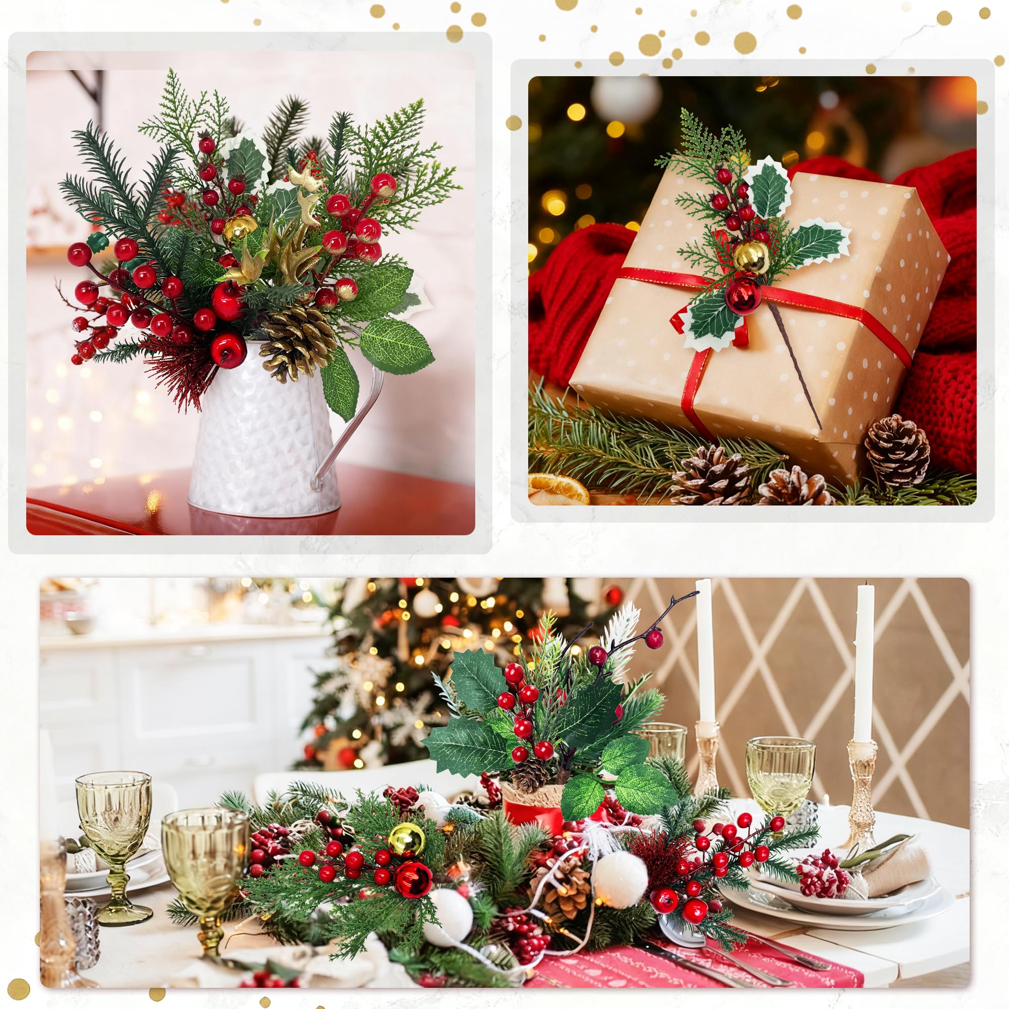 TINA Künstliche Tannenzweige - 4 Bündel, Je 44cm, Für Weihnachtsdeko