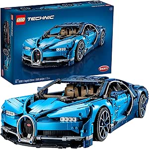 LEGO Technic Bugatti Chiron 42083 Race Car Building Kit and Engineering Toy, Adult Collectible Sports Car with Scale Model Engine (3599 Pieces)