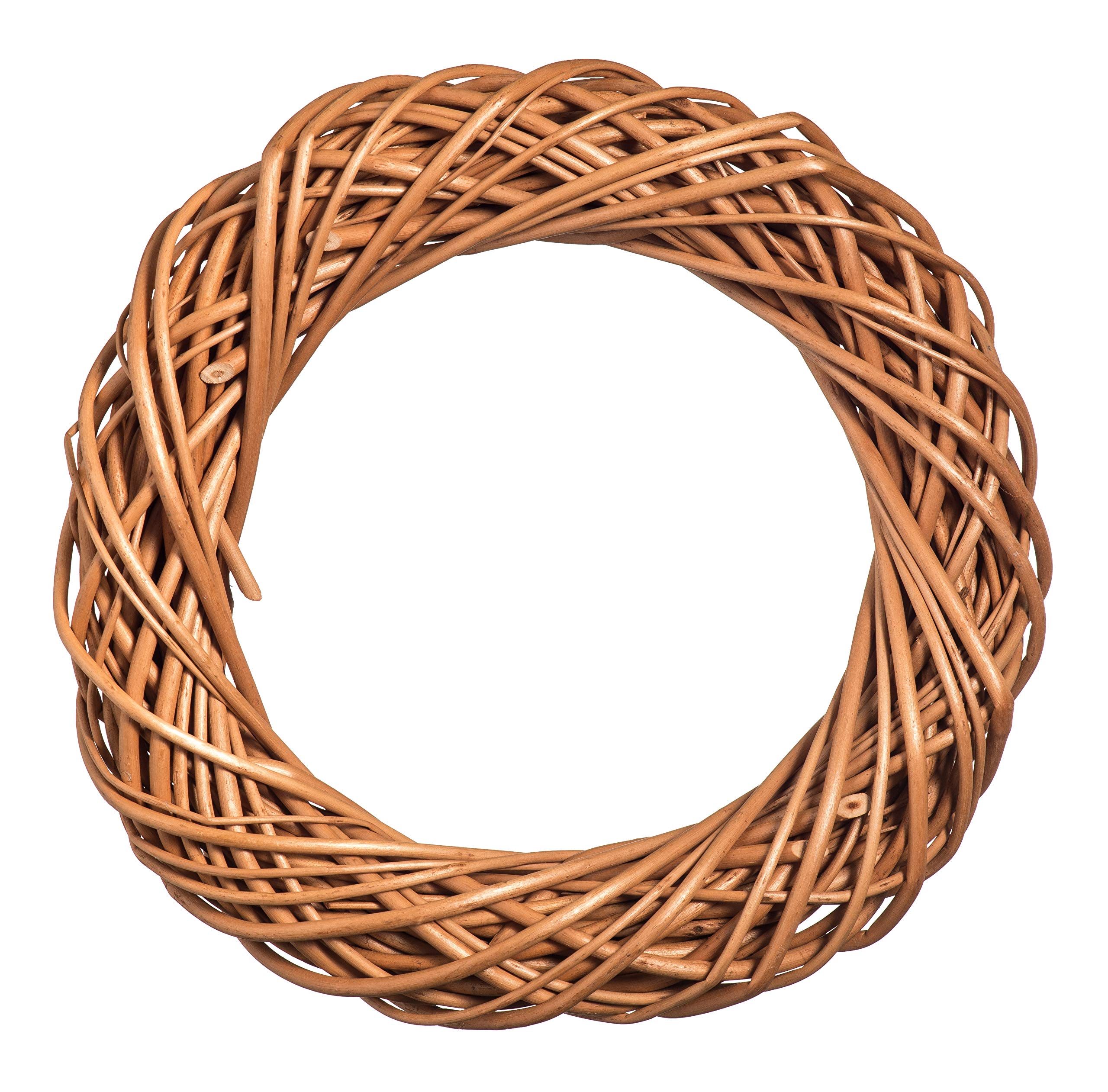 Prestige Wicker Natural Willow Chunky Wreath 25Cm