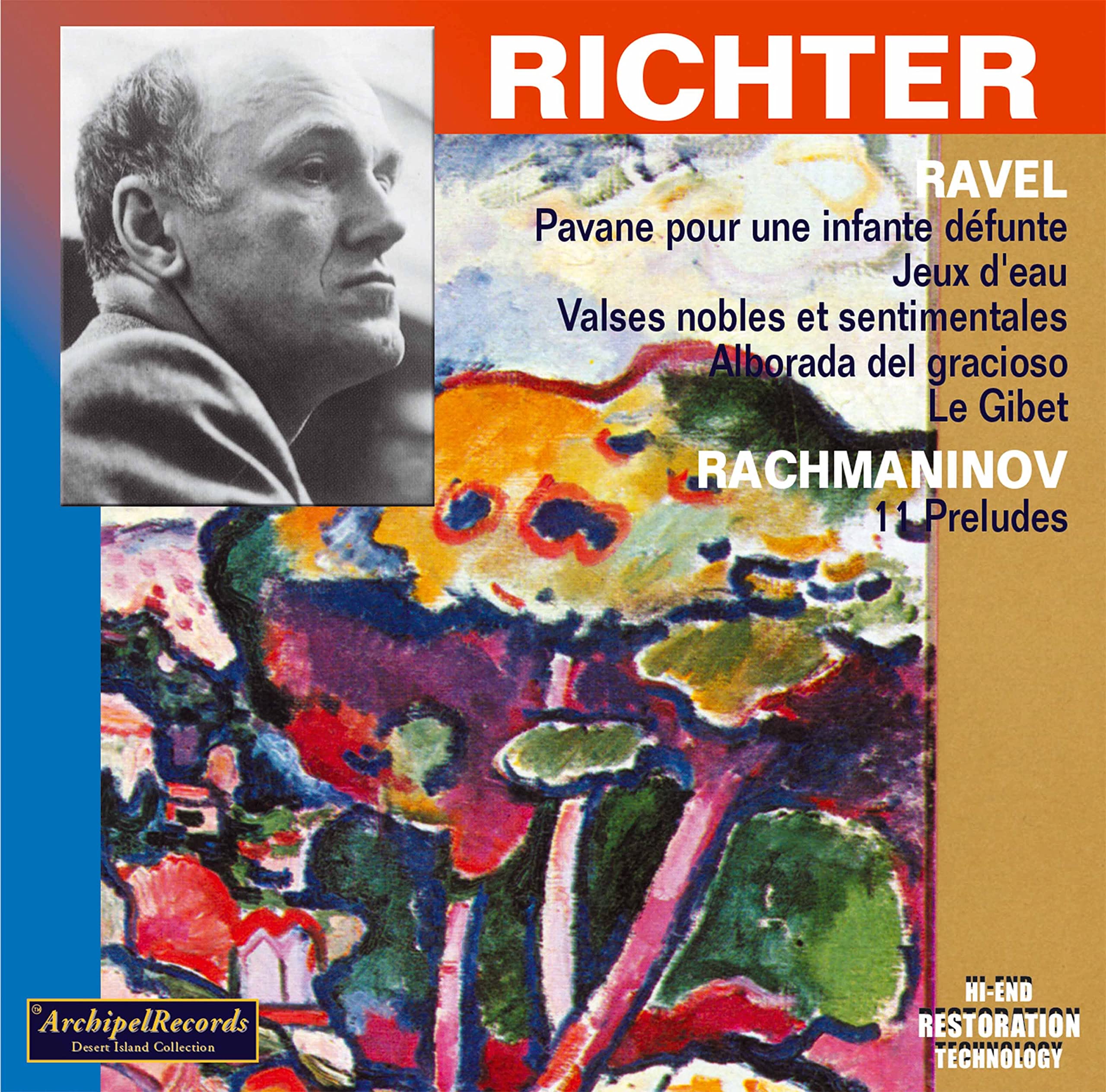 RACHMANINOV - 11 PRELUDES - RAVEL - JEUX D'EAU ETC - RICHTER - 1954 - ARCHIPEL