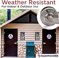 Vista 6 de Manija de puerta comercial OAKMOORE Cerradura para baño vacante, ocupado y comercial para baño público y edificios industriales