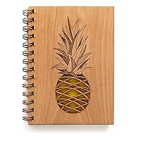 Algopix Similar Product 10 - Pineapple Wood Journal Notebook