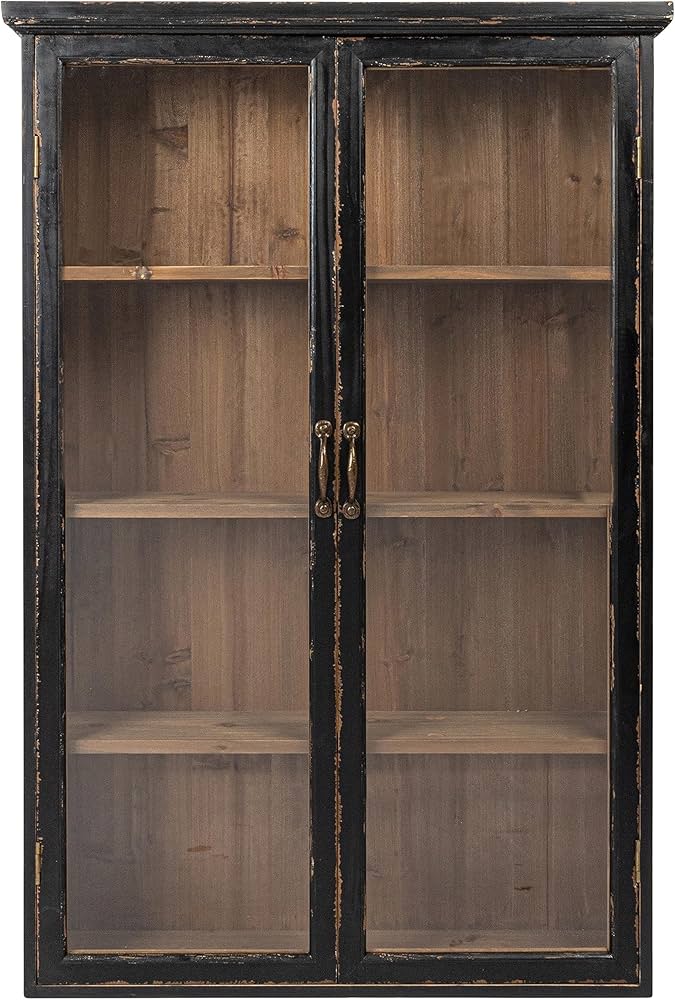 Amazon.com: Creative Co-Op Wood and Glass Display Cabinet with 3