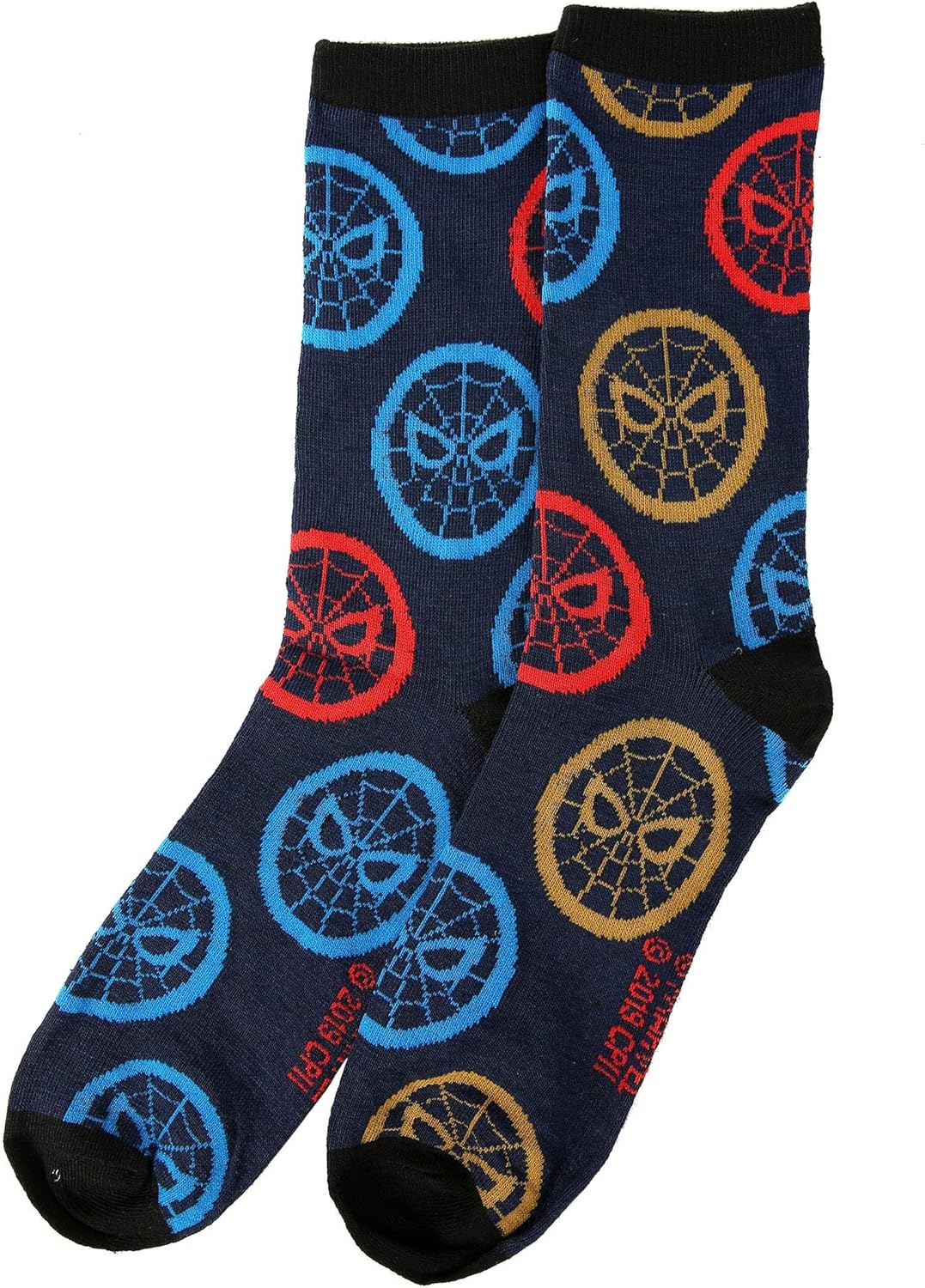 Marvel Spiderman Avengers Infinity War Men's Crew Socks 2 Pair Pack