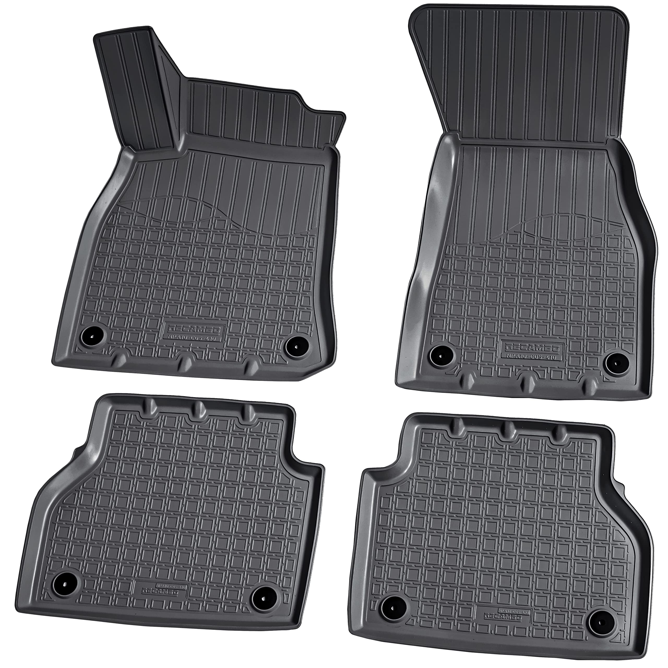 Tapis de sol caoutchouc Audi A6 C8 ajustement parfait et finition Premium