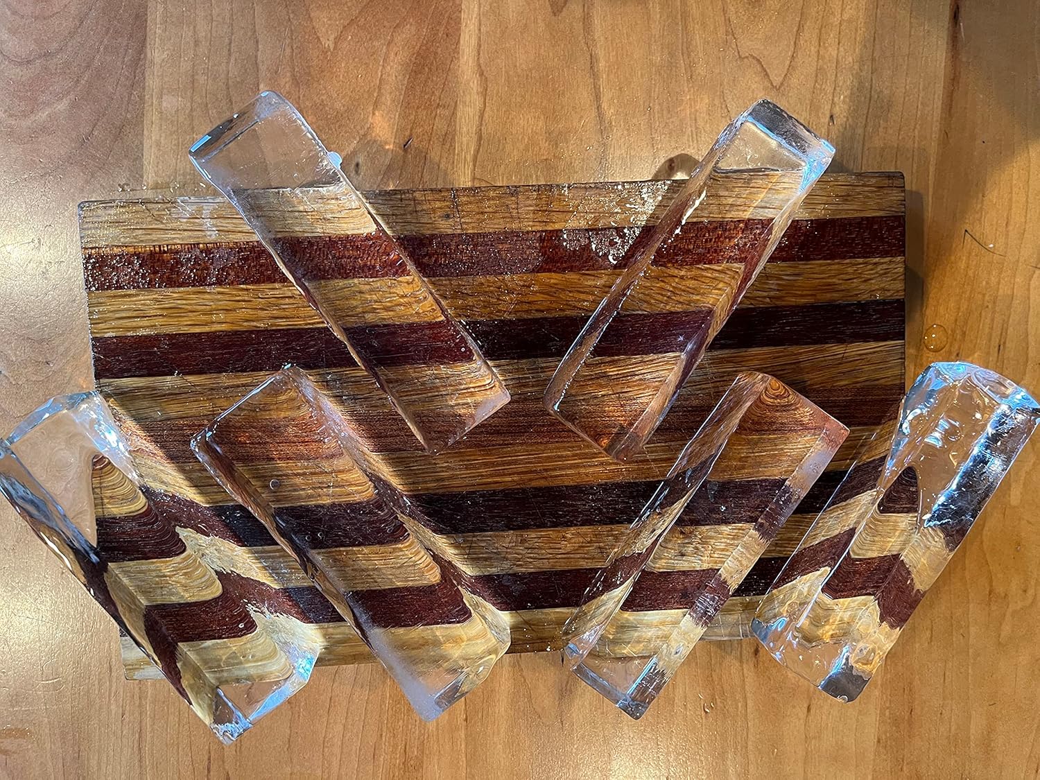 High Capacity (Six 1.3” x 1.3” x 5” Ice Spears) Home Clear Ice Tray/Ice Maker With Multi-Size Mold Design Expandable to Six 1.3” x 2” x 5” Ice Slabs.