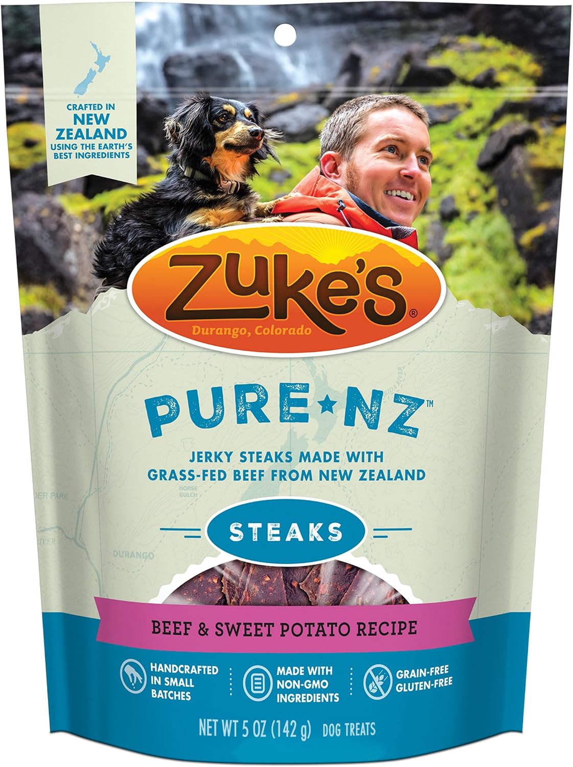 Zuke's Purenz Steaks Beef and Sweet Potato 5oz Dog Treats