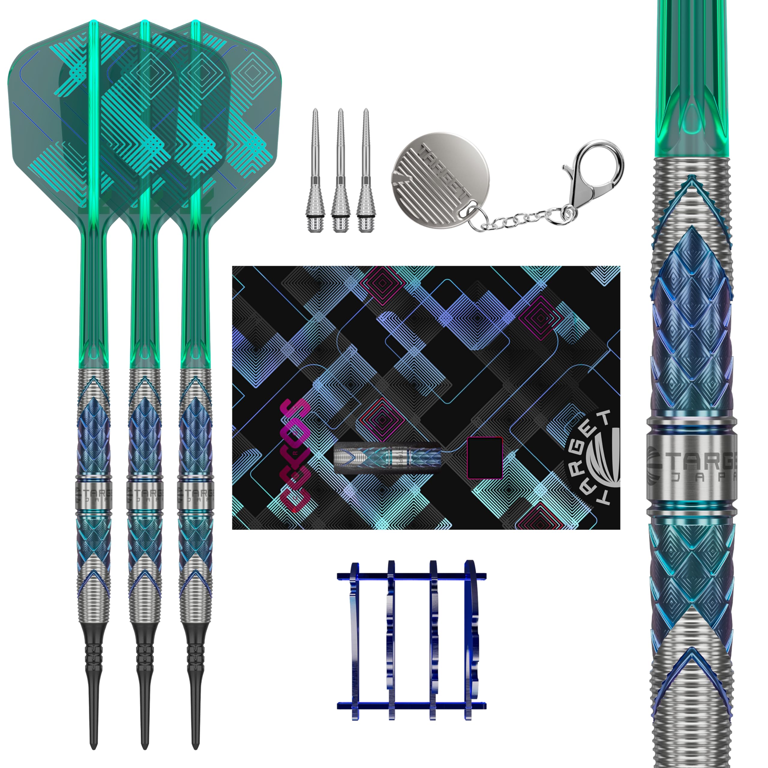 Target Japan Kaze Series Ceros 02 Soft Tip Darts with Kflex, 18G