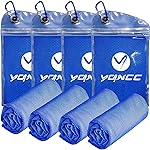 YQXCC 4 Pack Cooling Towels | 40x12 | Ice Cool for Neck | Microfiber Soft Breathable Chilly | for Yoga, Golf, Gym, Camping, Running, Workout & More Activities
