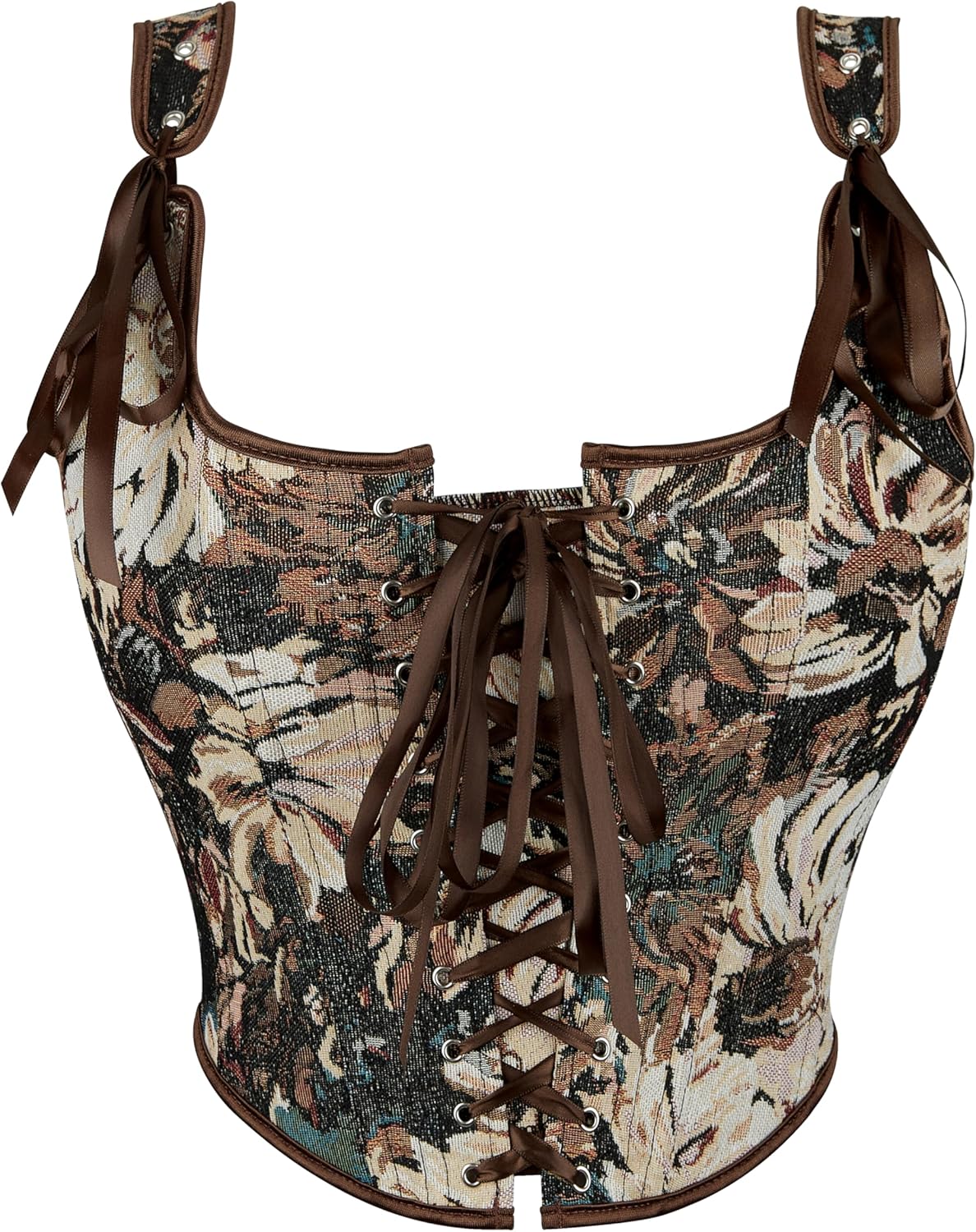 Renaissance Corset Top for Women - Vintage Floral Bustier Lingerie Bodyshaper