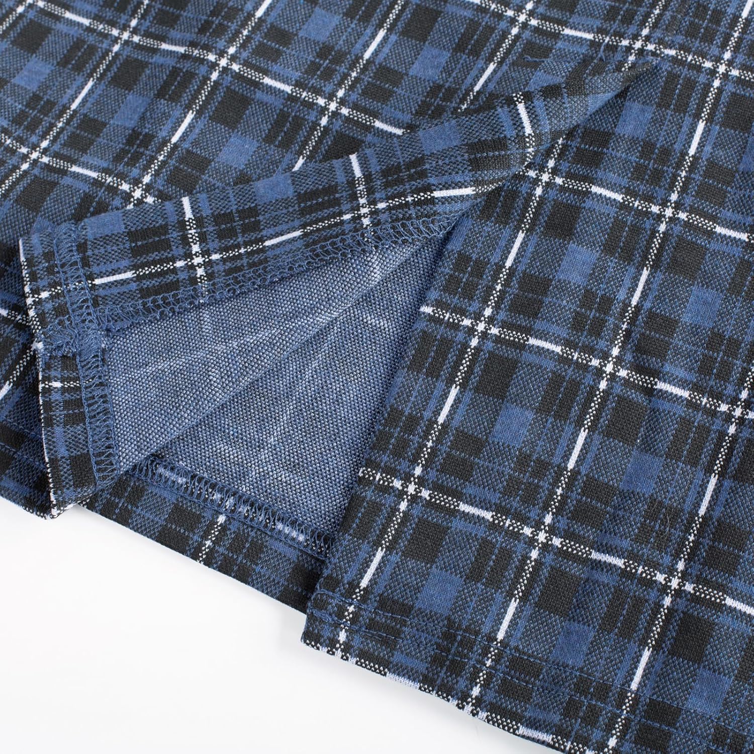 Kate Kasin Womens Knee Length Elastic Waist Stretchy Bodycon Plaid Business Pencil Skirt - Image 4