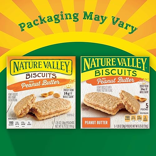 Miniatura 2 de Nature Valley Sándwiches de galletas, aperitivo de mantequilla de maní, 5 unidades, 6.75 onzas (paquete de 12)