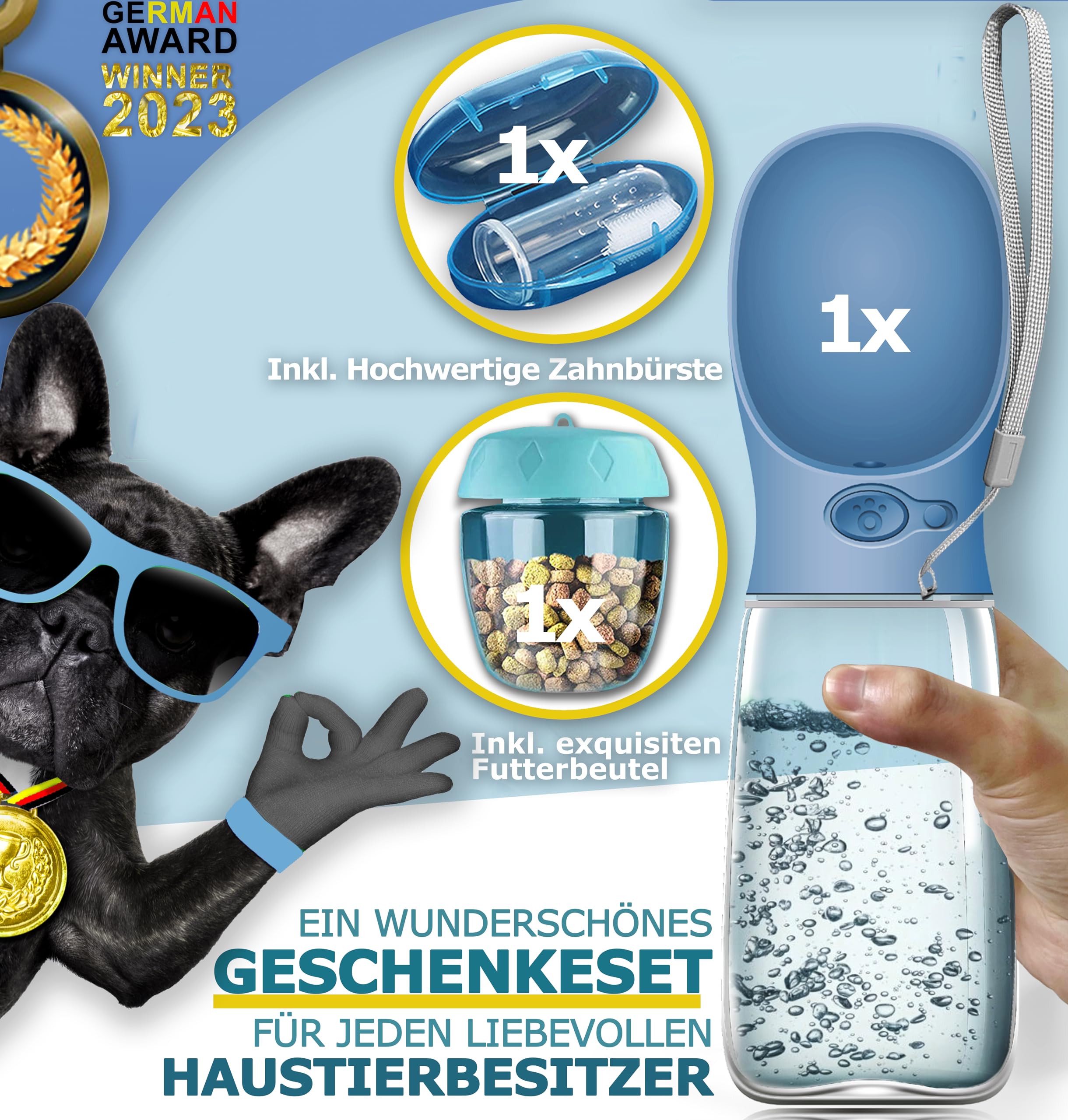 Hondendrinkfles Voor Onderweg Tijdens Het Wandelen 19 OZ Of 12 OZ Draagbare Hondenwaterfles Voor Puppy S Kleine Middelgrote Grote Drinkfles Waterbakgadget