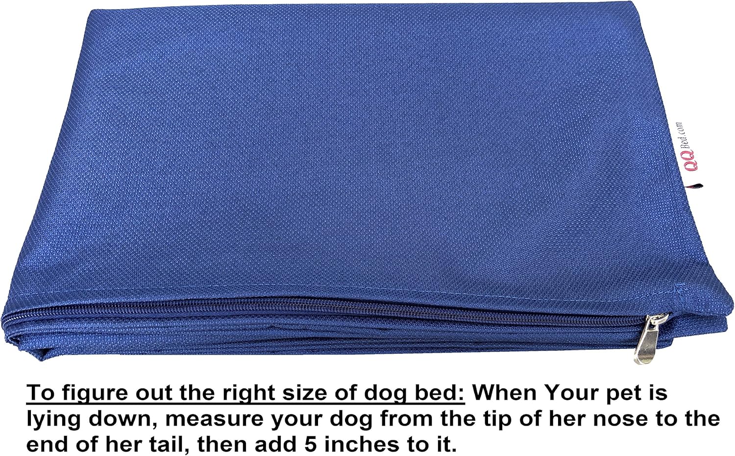 Dogbed4less Do It Yourself DIY Pet Bed Pillow Duvet Waterproof Cover for Dog or Cat in Medium 37"X29" Vibrant Navy Blue Color - Cover only