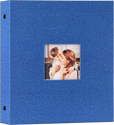 Lanpn Álbum de fotos de 8.5 x 11 8.5 x 11 8 x 11 pulgadas, 100 unidades, tapa dura de lino, sin ácidos, fundas deslizantes para álbumes de fotos con