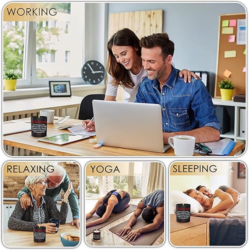 Miniatura 6 de TEEZWONDER Regalos de Navidad Aniversario Boda para Esposo Esposa - Vela de Vainilla Lavanda 10 oz - Regalo de Boda para Pareja, Regalos Románticos