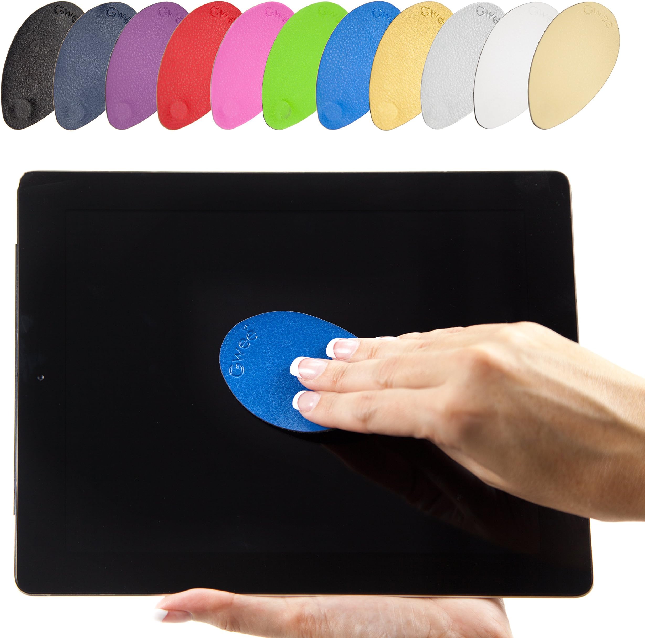 Gwee - Leaf, Microfiber Eyeglass Cleaning Cloth, Screen Cleaner for Computers & Tablets, Magnetic Attachment for Easy Access, Clean Lenses on Cameras and Eyeglasses, Royal Blue 4-Pack