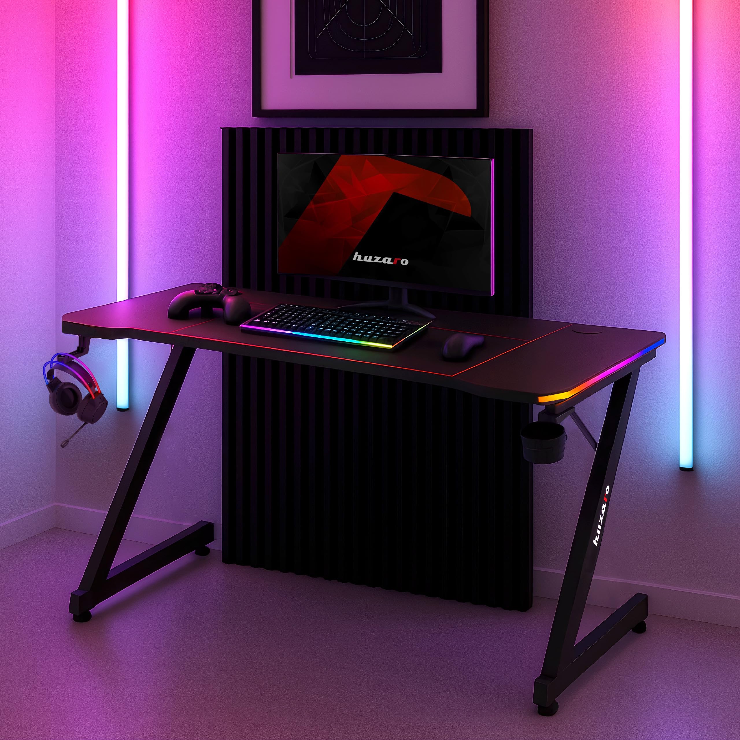 huzaro Hero 3.3 RVB, Eclairage LED, Tapis de Souris, Crochet pour Casque