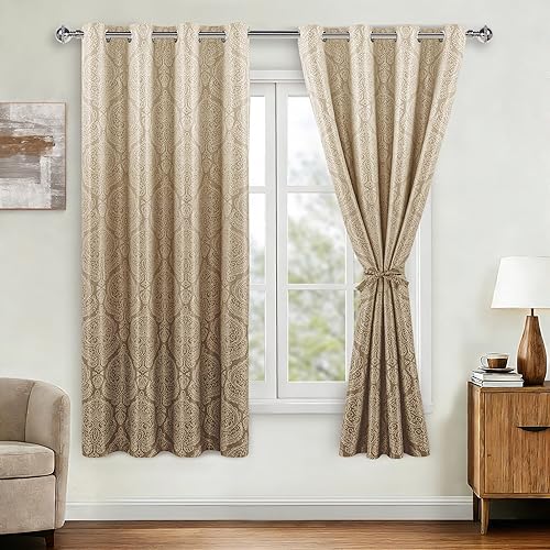 Miniatura 160 de DWCN Cortinas opacas 100% grises de 84 pulgadas de largo para dormitorio con forro negro, doble capa con aislamiento térmico, paneles de cortina