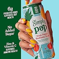 Vista 2 de Simply POP Prebiotic Soda Fruit Punch Cans, 12 fl oz, 12 Pack