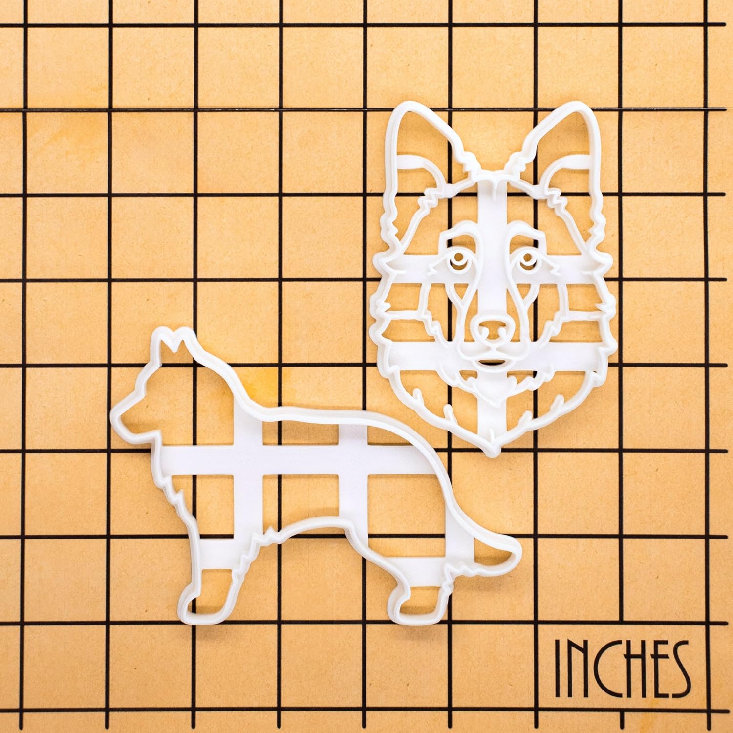 BAKERLOGY Set of 2 Belgian Shepherd Cookie Cutters – Dog Treat Biscuit Cutters for Pet Lovers, Animal Rescue Fundraising Bakes, Dog Birthday Party, Adoption Shelter Events, Pet Baking Tools