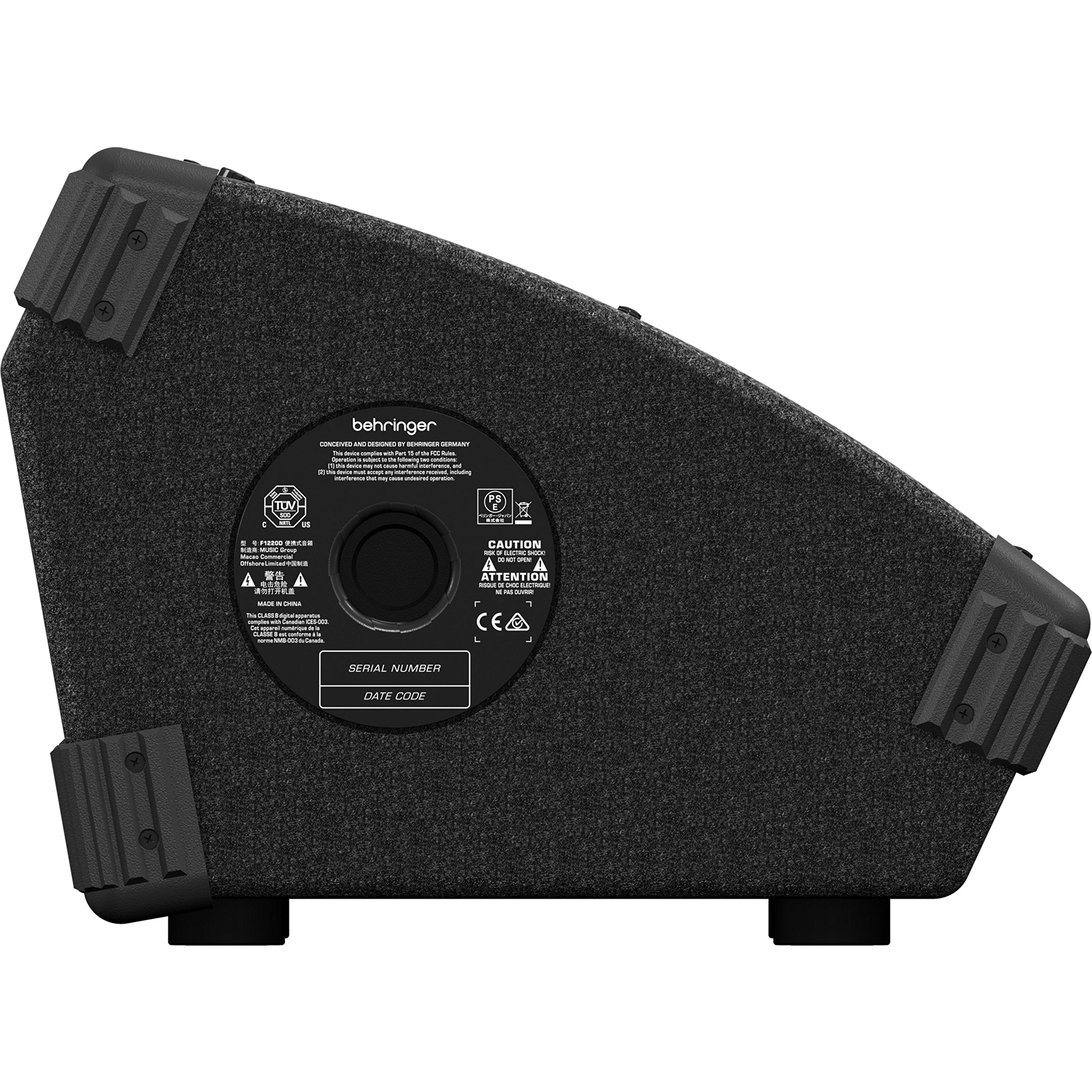 Behringer EUROLIVE F1220D Sistema di altoparlanti monitor biamplificati da 250 Watt con woofer da 12", tweeter da 3" e filtro di feedback