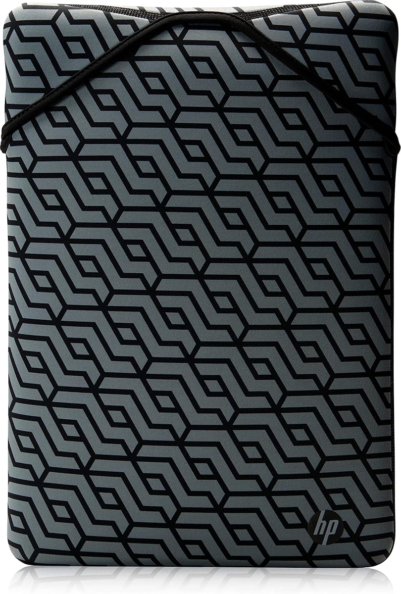 Reversible Sleeve for 14.1 inch Laptop in Black Geo