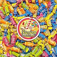 Vista 8 de Caramelos masticables de frutas - Bolsa a granel de 2 libras (Aprox. 140 piezas), Rollos de caramelos masticables, 5 sabores surtidos, caramelos