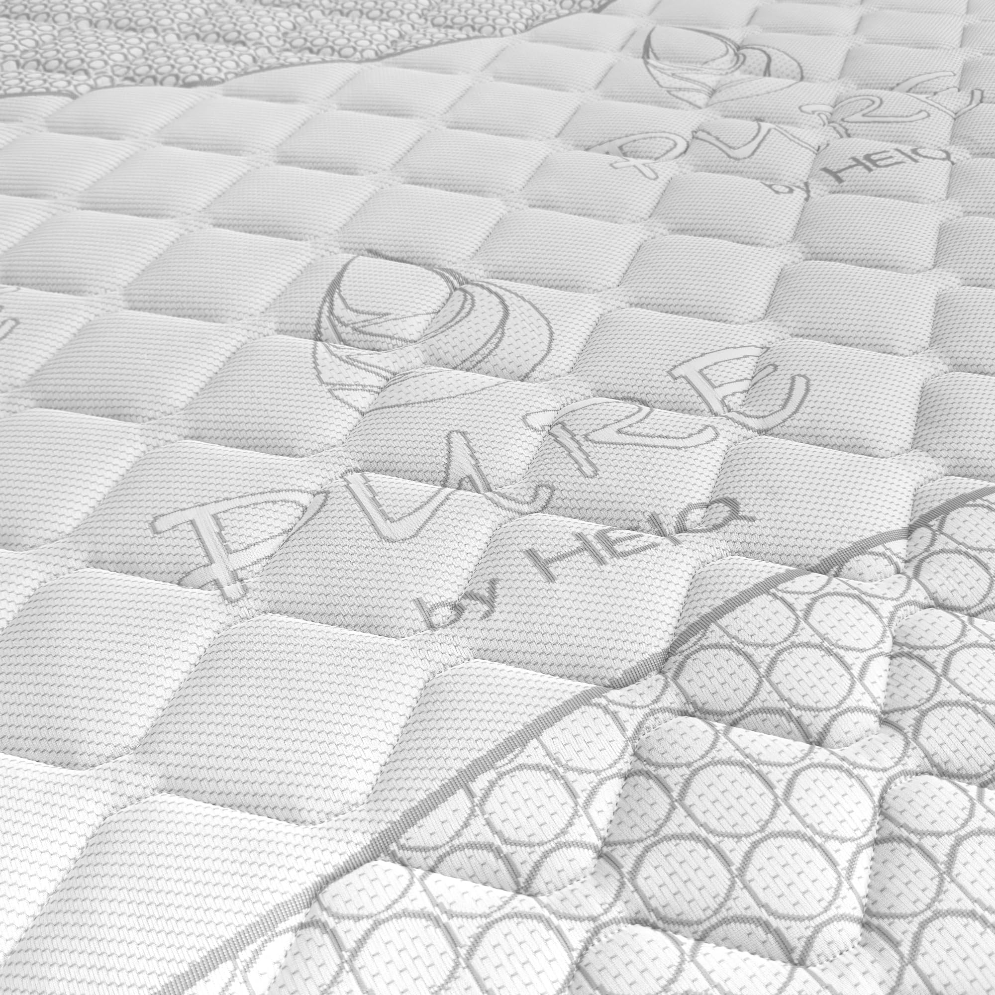 MiaSuite Materasso Matrimoniale in Memory 160x190 alto 25 cm, 9 Zone di Sostegno Differenziato, Ortopedico, Anallergico, Traspirante, Rivestimento Pure By Heiq, 100% Made in Italy | Aqua