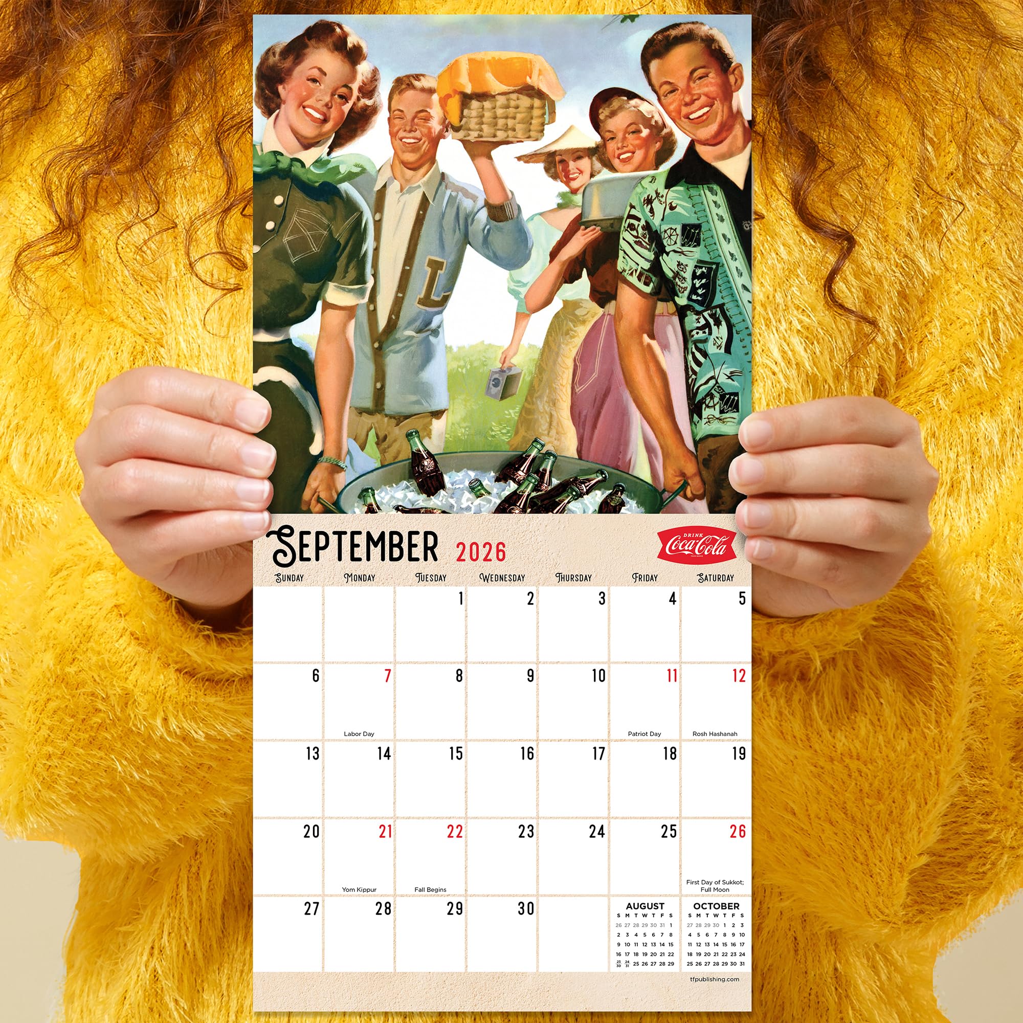 コカ・コーラ Coca-Cola キャニスター 1982 カレンダー付 希少 2) Coca Cola 1982 Calendar Poster and a 1981 Calendar Poster