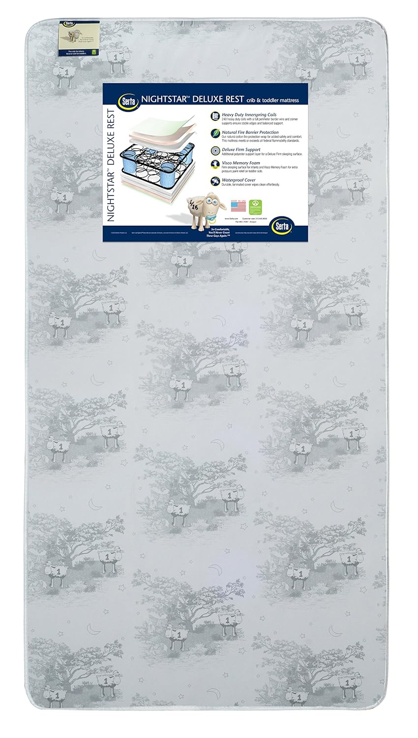 Buy Serta Nightstar Deluxe Rest Crib and Toddler Mattress Online at Low