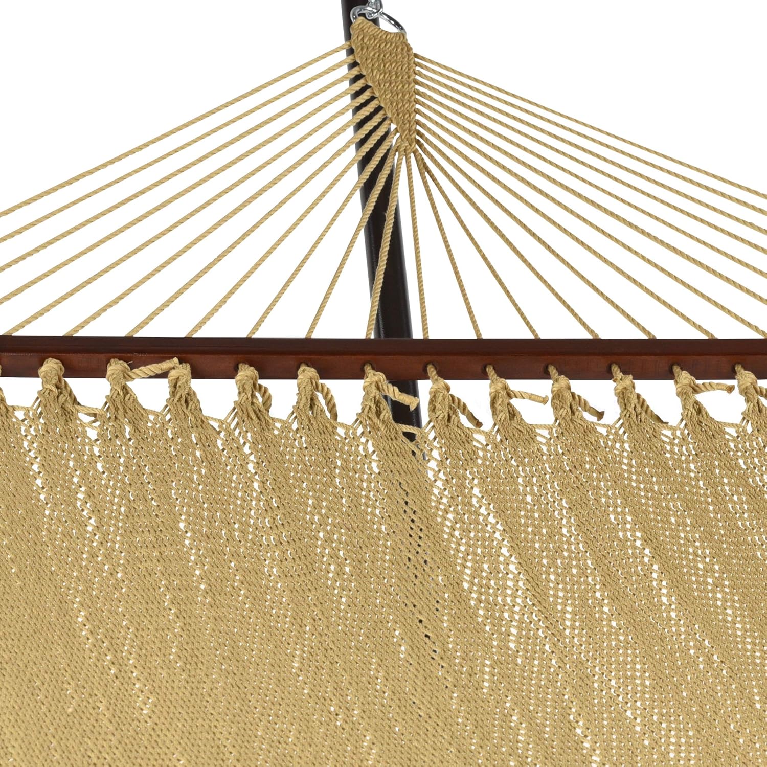 Island Oasis Caribbean Hammock and Stand Set (Mocha Stand and Tan Hammock)