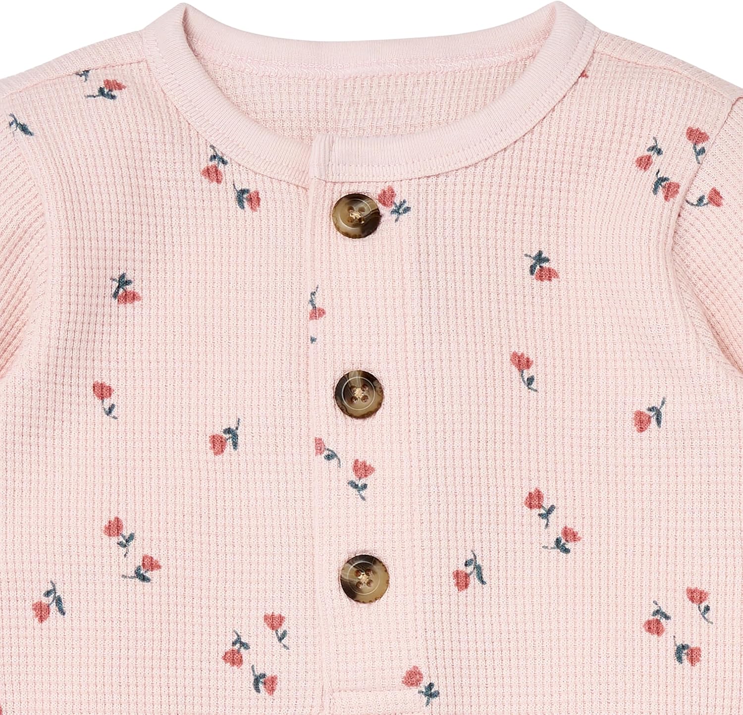 Modern Moments by Gerber Baby Henley Waffle Knit Romper