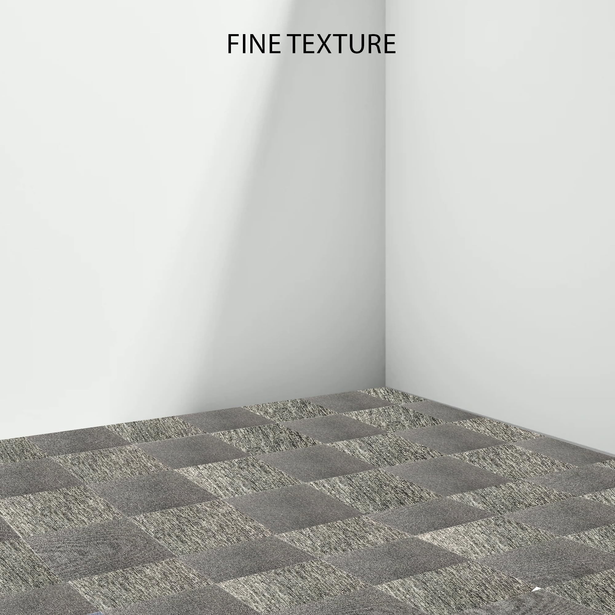 Lot de 20 carreaux de moquette lourds de 5 m² pour chambre à coucher, salon, bureau - Revêtement de sol résistant et antidérapant - Dos bitume (gris)