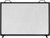 Best Choice Products 38x27in Single Panel Fireplace Screen Handcrafted Steel Mesh Spark Guard for Living Room, Bedroom Décor w/Handles - Black