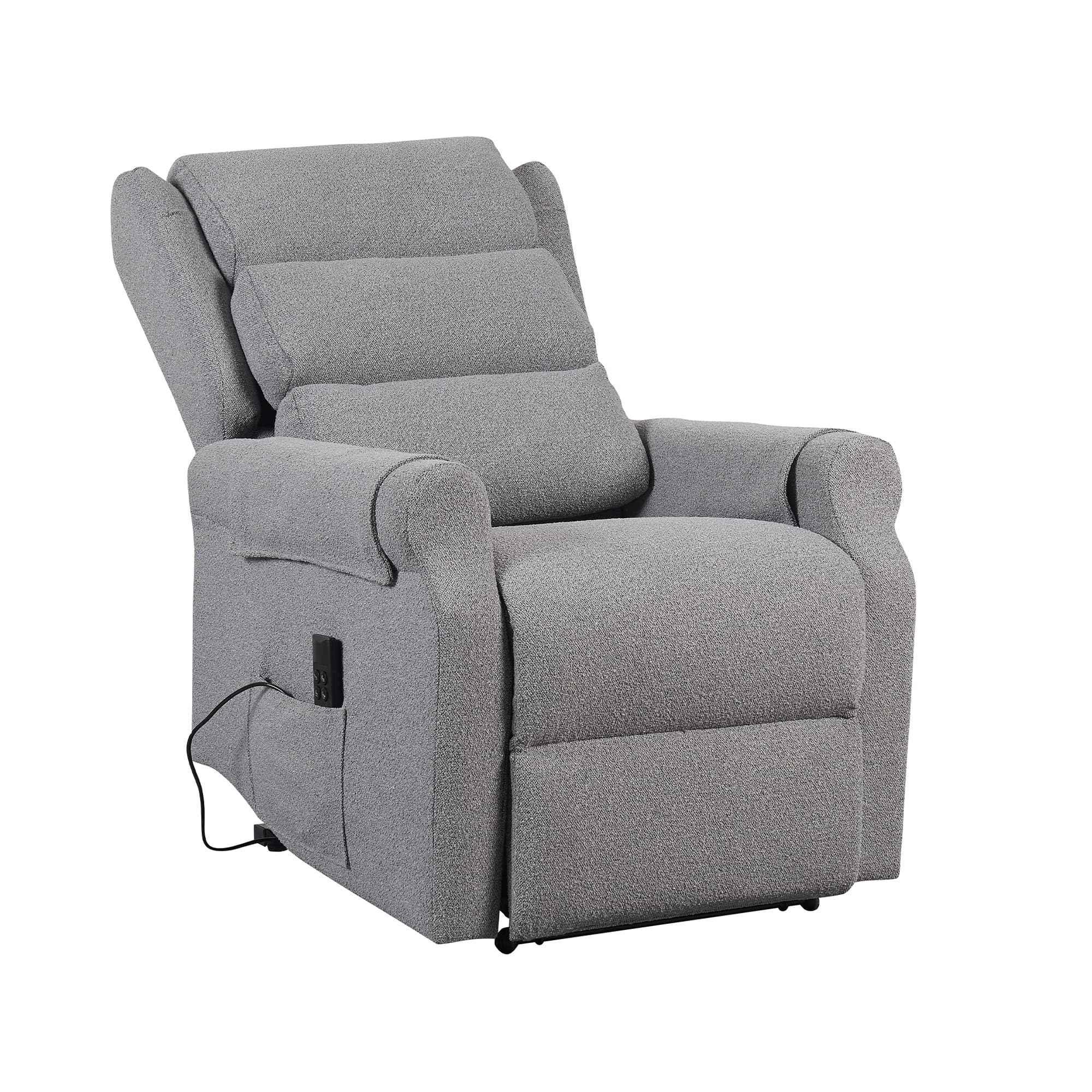 POLTRONE ITALIA Poltrona Relax Elettrica Zero Gravity 2 motori Reclinazione indipendente Estensione pediera Ruote roller per spostamento utente Detraibile 19% alzapersona Grigio