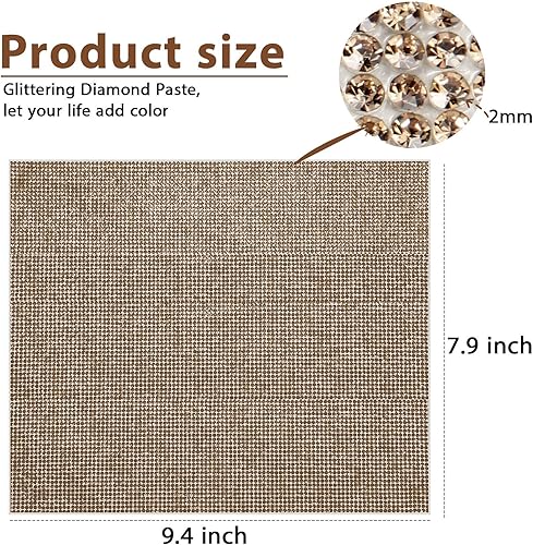 Vista 86 de Outus 12000 piezas de lámina de strass Bling Bling, calcomanías de strass, autoadhesivas, calcomanías para decoración de autos DIY, calcomanías