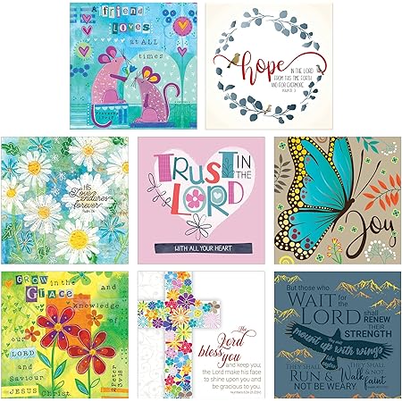 Christian notelets with envelopes - 12 Christian Cards, with Bible ...