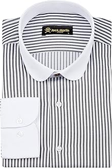 Jack Martin LondonJack Martin - Stripe Shirt with Club Collar - Mens 1920s Party, Wedding & Business Shirts