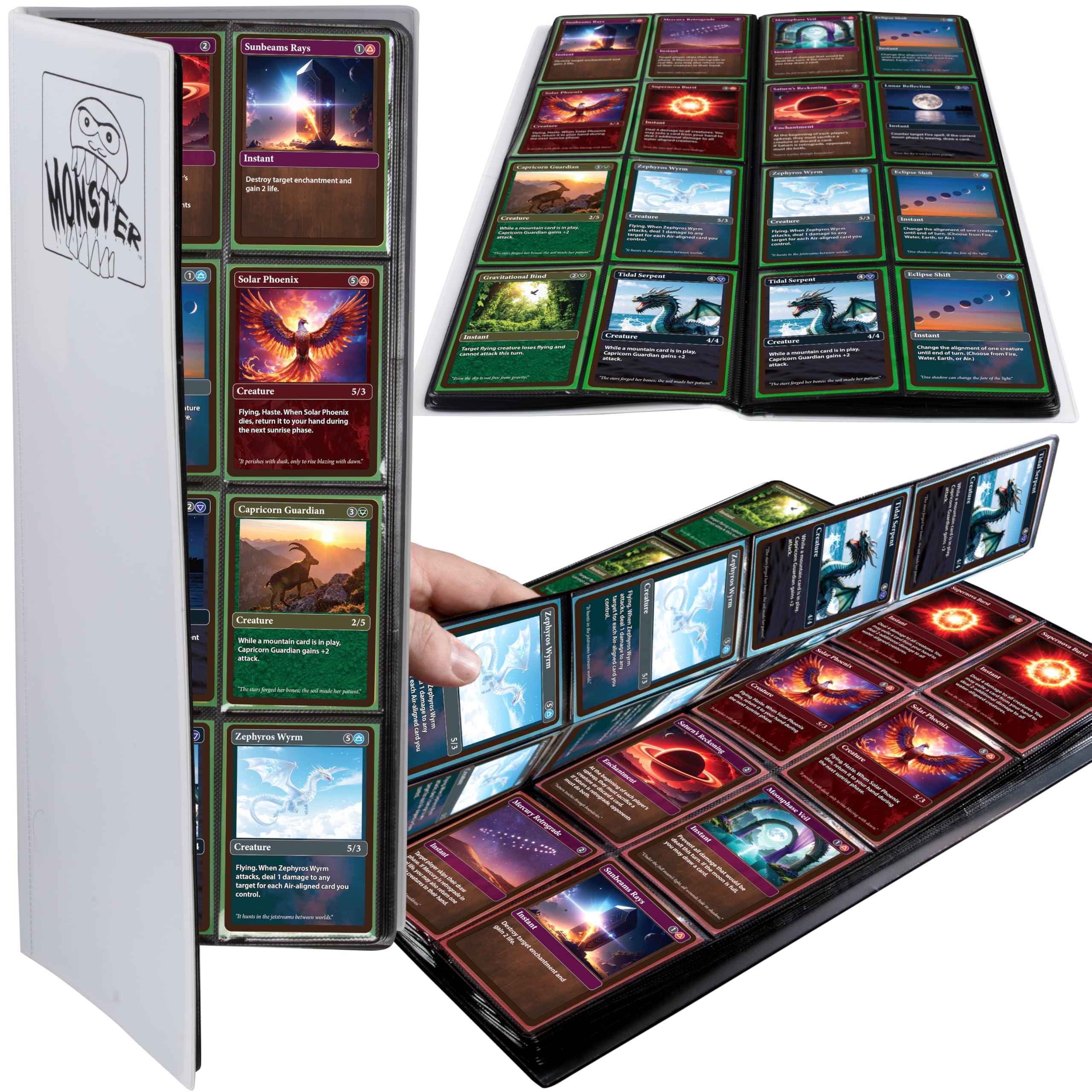 Amazon.com: Monster 8 Pocket Trading Card Album - Matte White