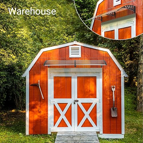 Miniatura 7 de Outvita Toldo para puerta, 77 x 35.4 pulgadas, cubierta de policarbonato para puerta delantera, toldo para patio al aire libre, toldo para