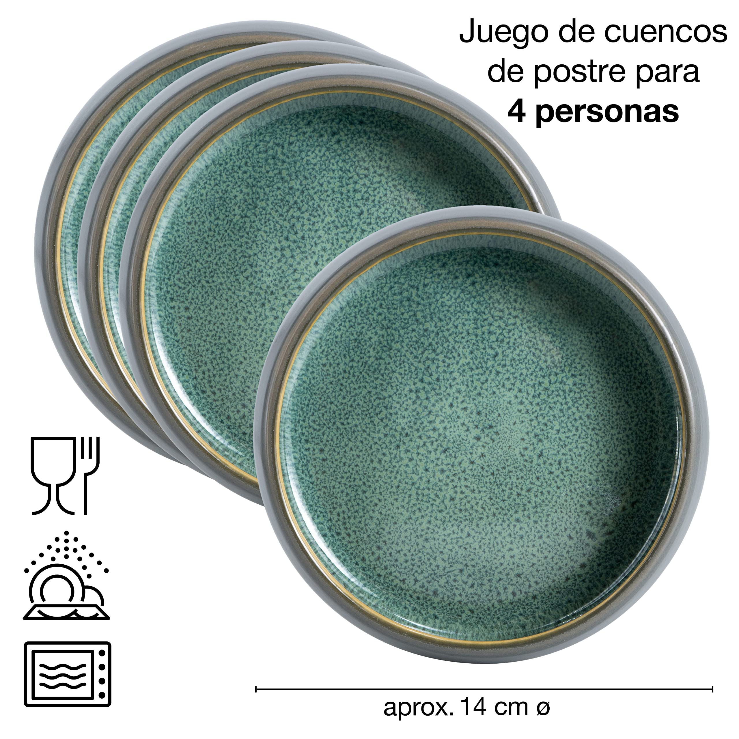 Juego De 2 Platos Grandes De Gres Moritz & Moritz - Modernos, Apto Microondas Y Lavavajillas, Perfectos Para Ensaladas Y Carnes
