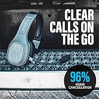 Vista 6 de Blue Tiger Storm Gray - Auriculares Bluetooth Premium para Camioneros - Auriculares Inalámbricos Mono con Cancelación de Ruido y Micrófono - Sonido