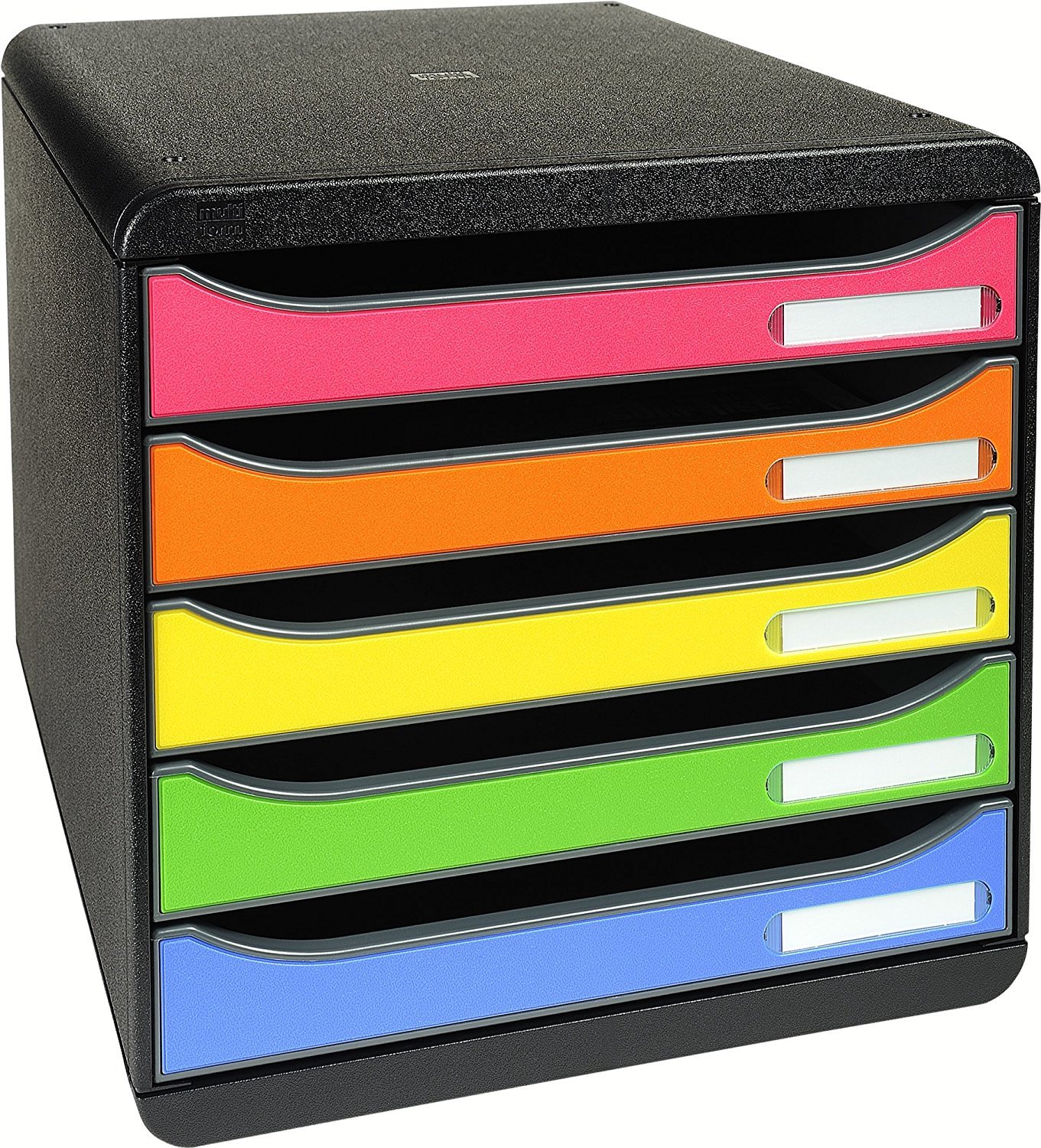 Exacompta Ablageboxen Special Set | Big-Box Plus Classic, harlekin + Set 4 Briefablagen Combo Clips Farbig Sortiert