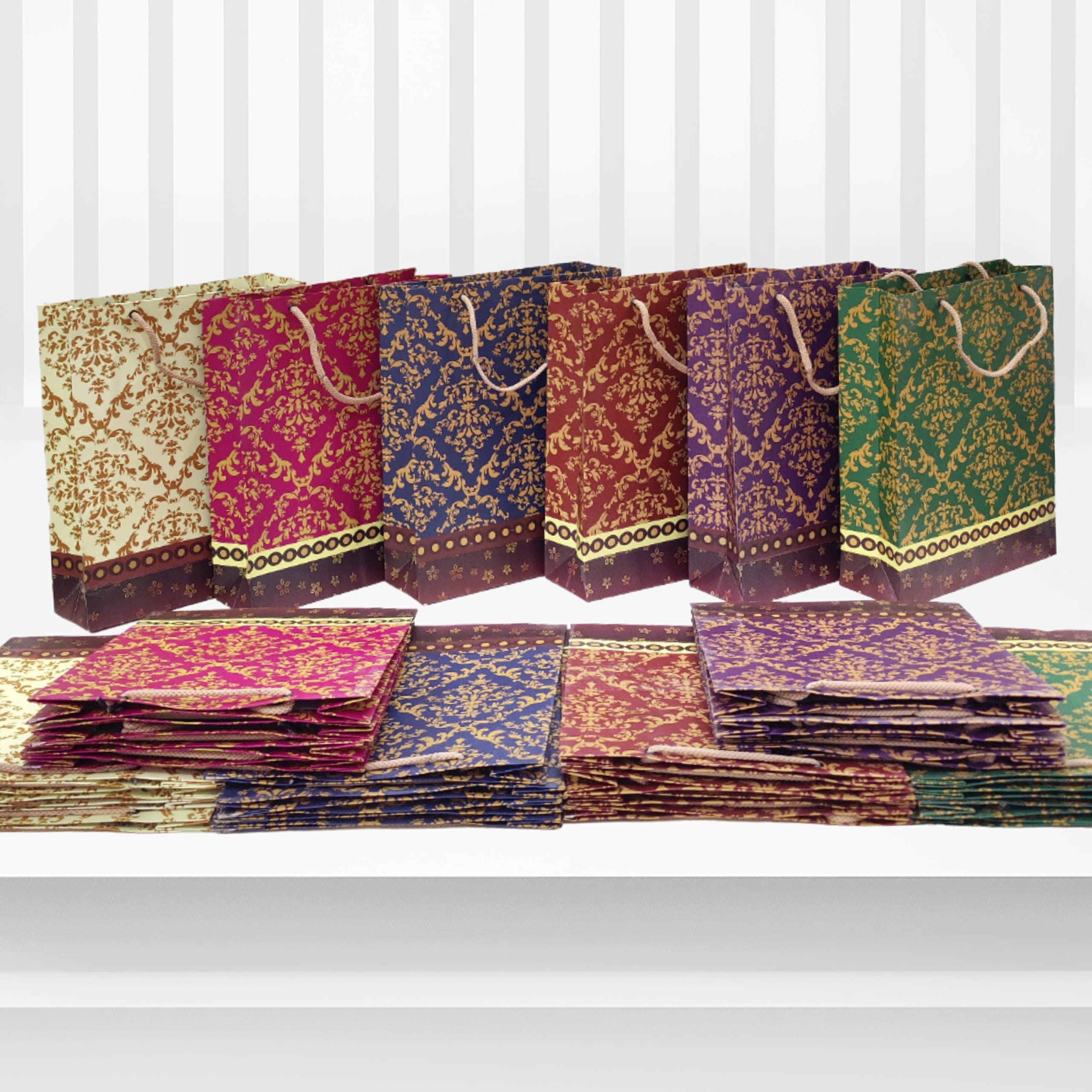 Pb PapyrusBolsys Paper Bags GD Design Small Size Multicolor Pack of 50