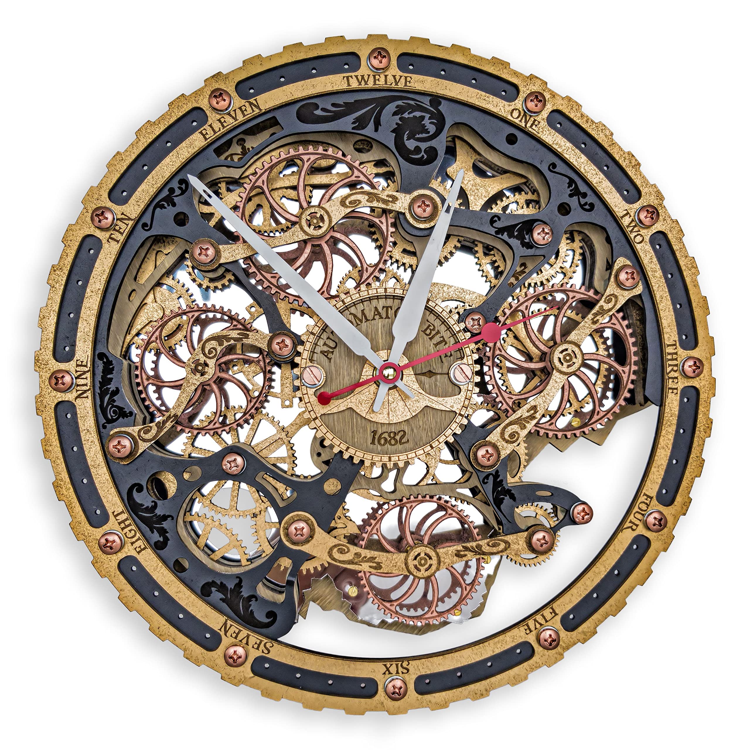 Amazon.co.jp: Automaton Bite Kinetic Art 壁掛け時計 1682