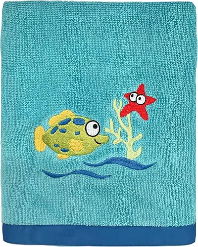 Miniatura 4 de Allure Home Creation Juego de toallas de 3 piezas Fish Tails de algodón con bordados