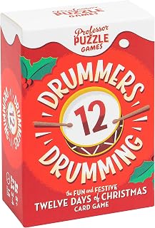 Professor PUZZLE | 12 Drummers Drumming | Card Game | Ages 8+ | 2-4 Players | 15+ Minutes Playing Time