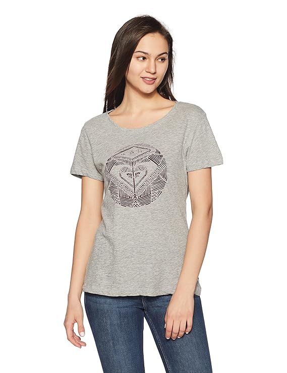 Buy Roxy Women's Printed TShirt (ERJZT03524SGRHM_Heritage Heather) at
